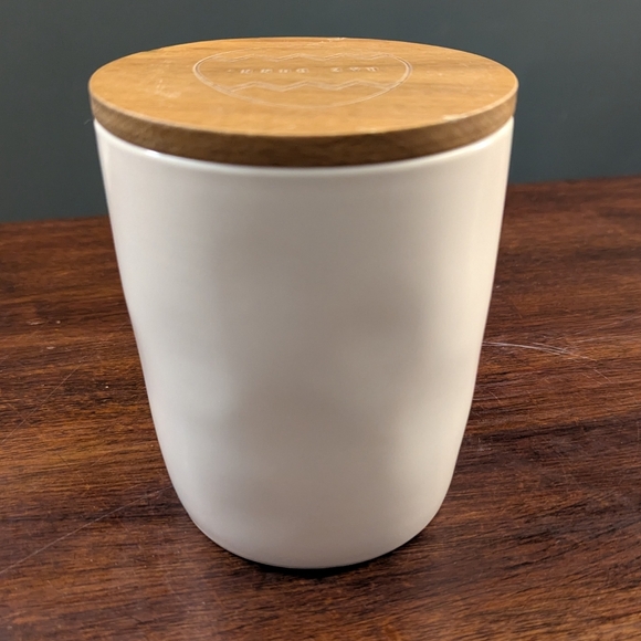 Rae Dunn White Ceramic Canister with Wooden Lid - Picture 7 of 7